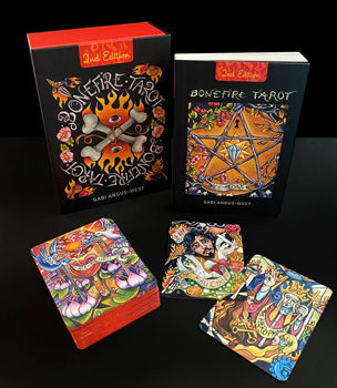 Bonefire Tarot Set Second edition of a powerful Tarot deck influenced by the tattoo flash of Sailor Jerry Collins