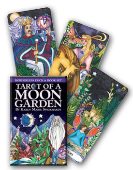 Tarot Of A Moon Garden Borderless Set 78 purple gilt-edged cards