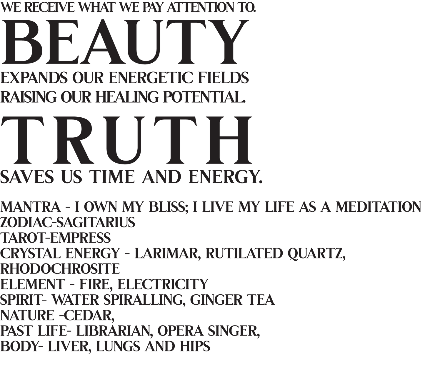 Beauty and Truth - Shaman Infused Bath and Body