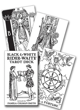 Black & White Rider-Waite Tarot Deck