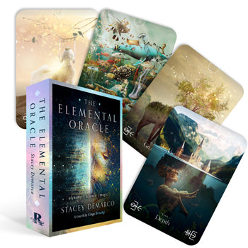 Elemental Oracle Deck Alchemy Science Magic (44 Full-Color Cards and 180-Page Book)