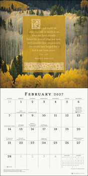 Marcus Aurelius Meditations Wall Calendar 2027 Stoic Philosophy and Wisdom